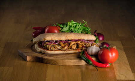 Delicious sandwich with ciabattaの写真素材