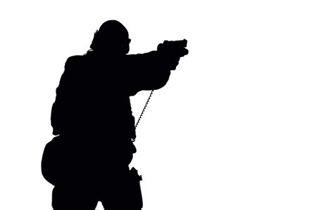 Vector image of a SWAT fighter.