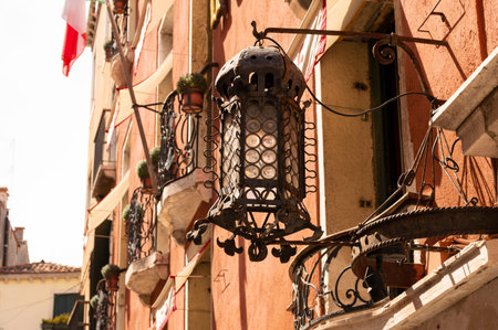 Lantern in Venice. Travel and vacation concept. Mixed mediaの写真素材