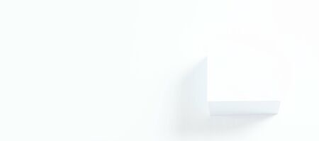 Set of white stickers on a white table. Business concept. Working environment. Mixed mediaの写真素材