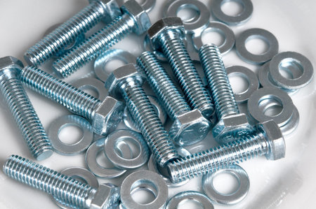 Bolts on a white background