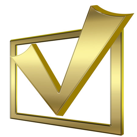 Golden Ticked Boxの写真素材