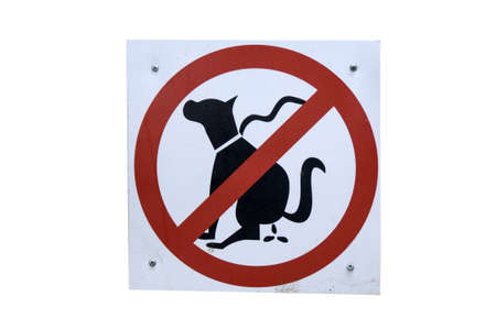 not allowed to walk your dog here の写真素材