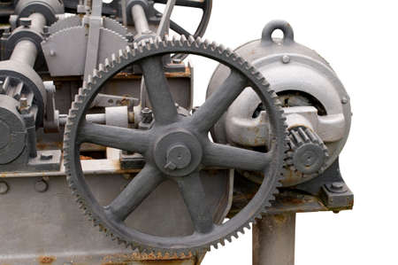 Heavy machinery painted in gray  Industrial equipment の写真素材