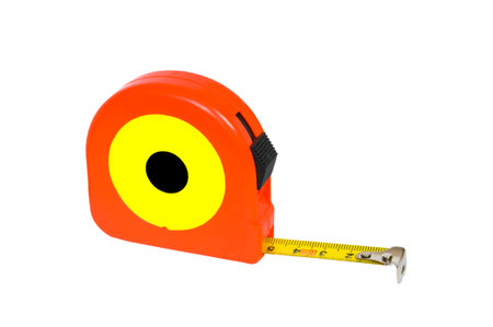 Tape measure isolated on the white background