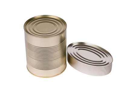 Tin cans isolated on white