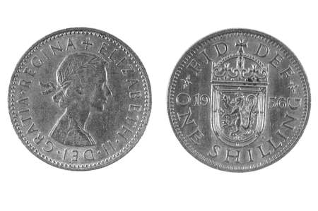 Old British Shillingの写真素材