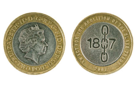 British coin two pounds.の写真素材
