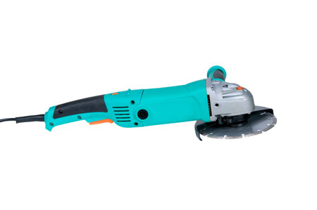 professional angle grinder on white background