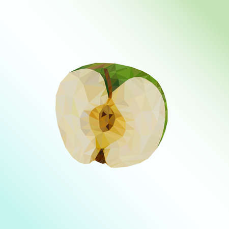 Apple drawn with trianglesのイラスト素材