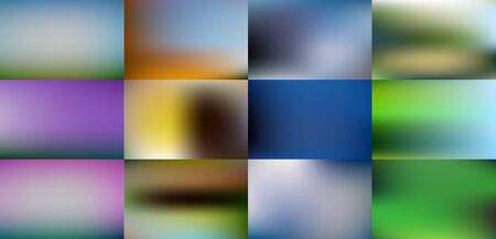 12 blurred backgroundsのイラスト素材