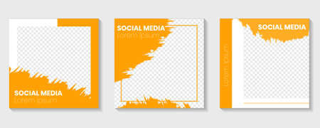 square banner with simple corporate postsのイラスト素材