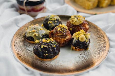 Decadent Dessert Delights on the parkの写真素材