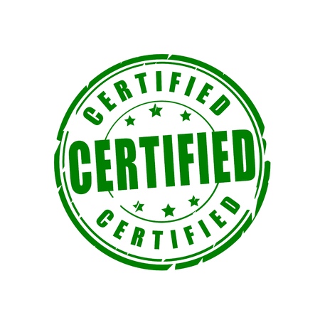 Certified vector illustration stampのイラスト素材