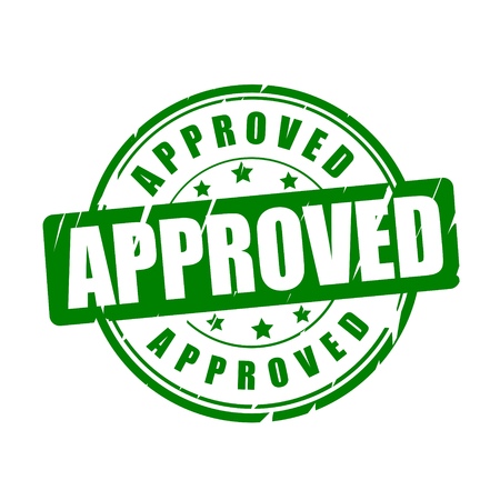 Approved vector illustration stampのイラスト素材