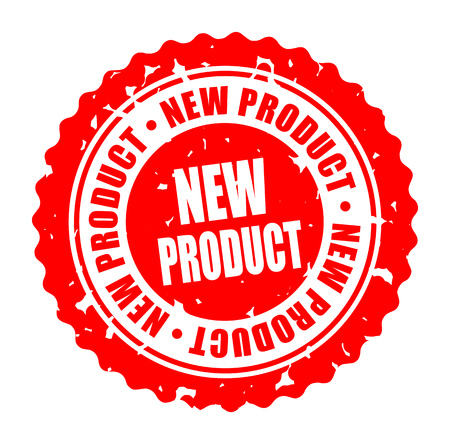 Vector illustration round stamp NEW PRODUCTのイラスト素材