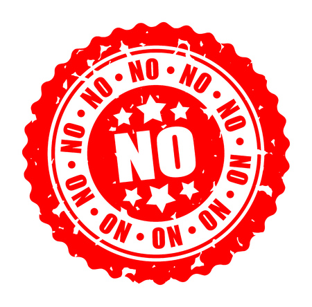 Vector illustration round stamp NOのイラスト素材