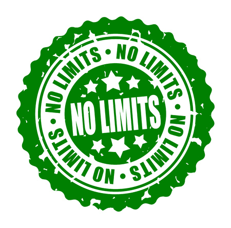 Vector illustration round stamp NO LIMITSのイラスト素材