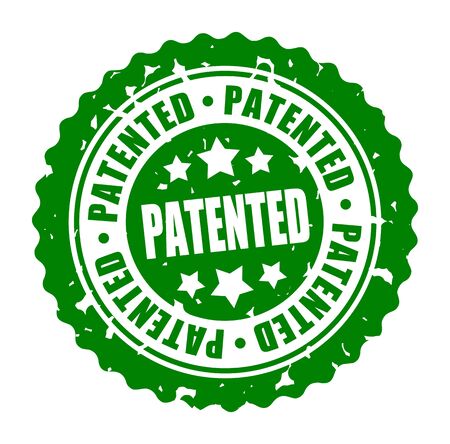 Vector illustration round stamp PATENTEDのイラスト素材