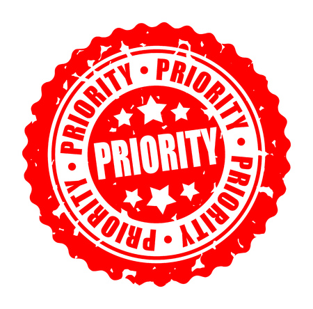 Vector illustration round stamp PRIORITYのイラスト素材