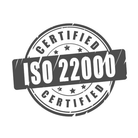 ISO 22000 certified vector illustration stampのイラスト素材