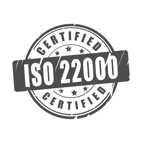ISO 22000 certified vector illustration stampのイラスト素材