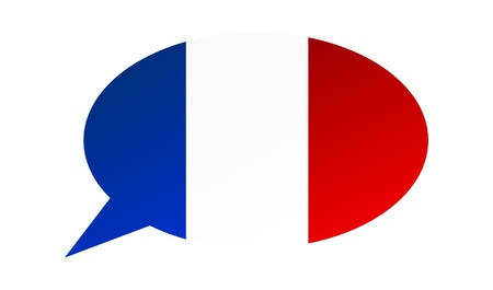 Conversation dialogue bubble of the Franceのイラスト素材