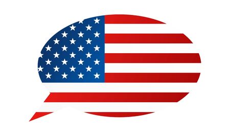 Conversation dialogue bubble of the United States of America (USA)のイラスト素材