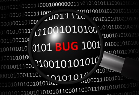 Bug with binary codeの写真素材