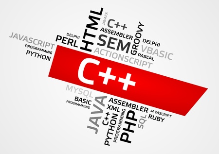 C++ word cloud, tag cloud, vector graphics - programming conceptの写真素材