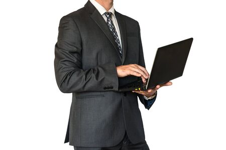 Man in business suit on white backgroundの写真素材