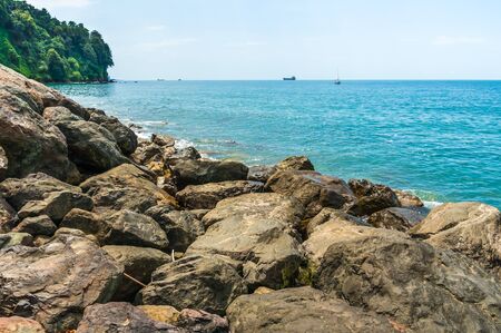 Georgia coast in Batumi, Black seaの写真素材