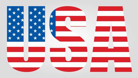 Isolated USA flag text icon - vector graphicsのイラスト素材