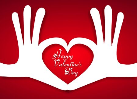 Heart of two linked hands - love conceptのイラスト素材