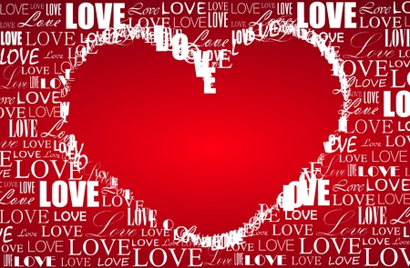 Valentin's Day postcard with heart - love conceptのイラスト素材