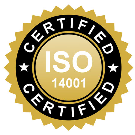 ISO certified emblem, ISO stamp quality symbolのイラスト素材