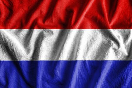 Waving flag of Netherlandsの写真素材