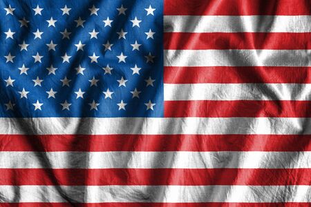 Waving flag of United States of Americaの写真素材