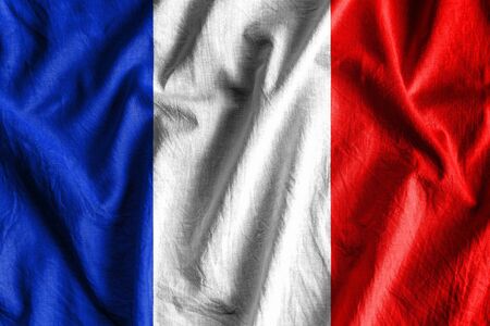 Waving flag of Franceの写真素材