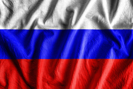 Waving flag of Russian Federationの写真素材