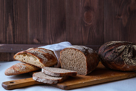 loaf of bread home made. Food concept.