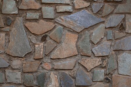 Stone wall exterior, background with good texture. Horizontal. For text and creative designの写真素材