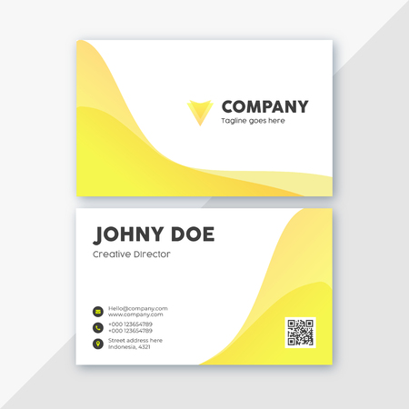 BusinessCard, Design, Business, Card, Color, Logo,  Abstract, Template, Office, Company, Corporate, Corporate Identity, Branding, Modern, flat, flat color,Background, Vector, Gradient,  yellow, triangle, Clean, Bestのイラスト素材