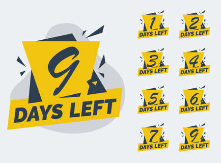 number days left sign sale promotion banner vector, use this sign template to boost your discount or promo product sales in website and maketplaceのイラスト素材