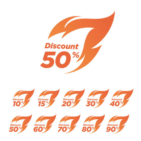 Discount hot sale sticker tags set. premium vector for your product promotionのイラスト素材