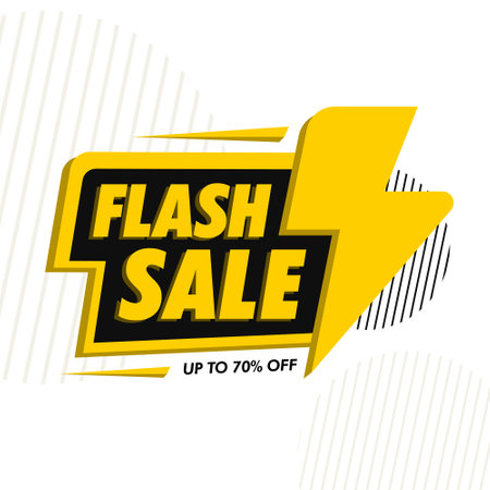 flash sale simple and clean banner design template best for boost your product salesのイラスト素材