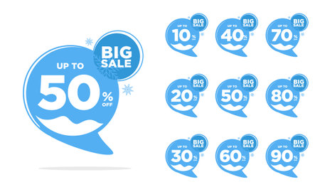 winter discount tag template design best for boost your sales productのイラスト素材