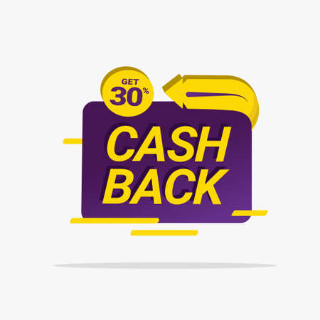 rounded cashback sticker label design template perfect for promo your product promo sales. cashback emblem for your design promotional needsのイラスト素材