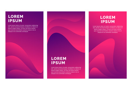 Abstract purple and pink waves banner design. Elegant wavy vector background perfecet for your design element needsのイラスト素材