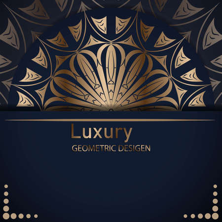 luxury ornamental mandala design background in gold color. ornament elegant invitation wedding cardのイラスト素材